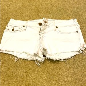 True Religion White Shorts